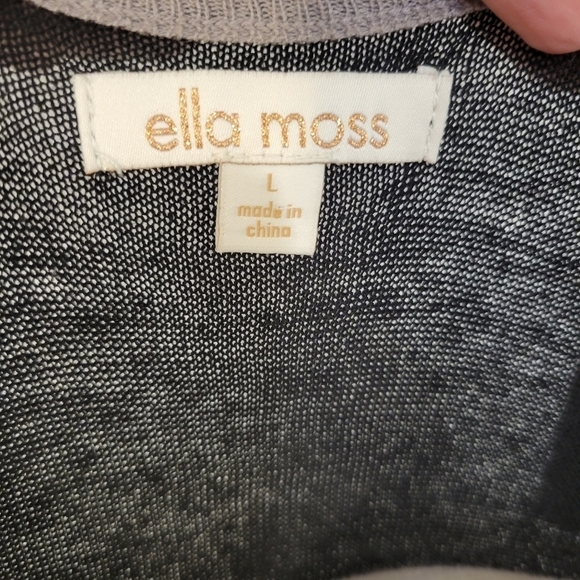 Ella Moss Taupe & Black Colorblock Sequin Sleeveless Lagenlook Knit Top - Picture 3 of 4